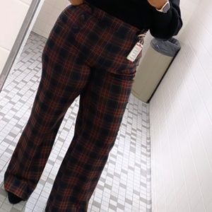 Plaid Bootcut Dress pants